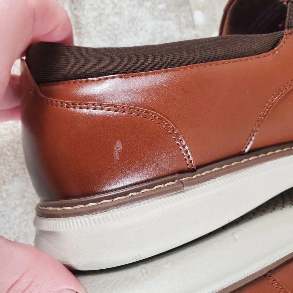 Nunn‎ Bush Chase Mens Oxford Shoes Sz 11 W Brown Slip on Moccasin Toe